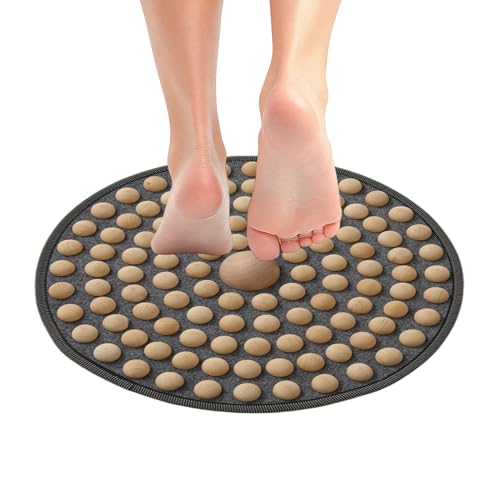 Byzieir Tapis De Massage Pour Les Pieds En Bois | Outil Ergonomique En Bois De Soulagement Des Points De Pression,Tapis Massant Anti-Fatigue Pour Les Pieds - pour la Famille les Amis les Collègues les
