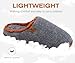Imagen de KuaiLu Zapatillas Casa Hombre Invierno Forro de Felpa Pantuflas Caliente Confort Espuma de Memoria Caballero Zapatos Memory Foam Slippers Antideslizante Suela Gris Marrón Tamaño 44