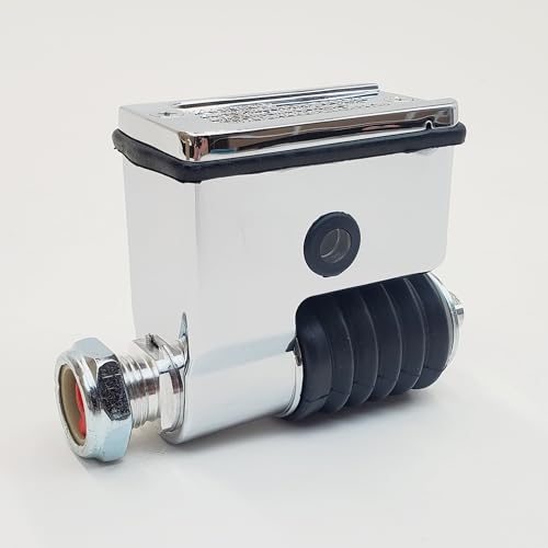 Cilindro mestre de freio traseiro cromado de 11/40.6 cm para Harley Dyna FXD Super Glide, FXDWG Wide