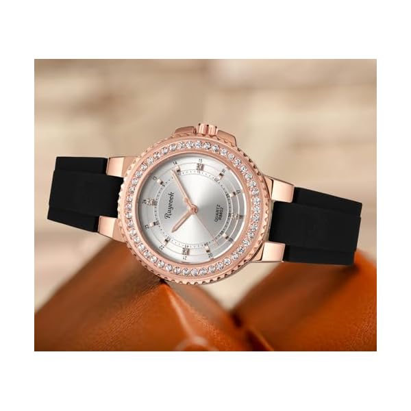 Women's Watch,Crystal Bezel,Quartz Watch for Ladies Female Bling Rhinestone Variety Colors Waterproof Analog Wrist Watches - Image 3