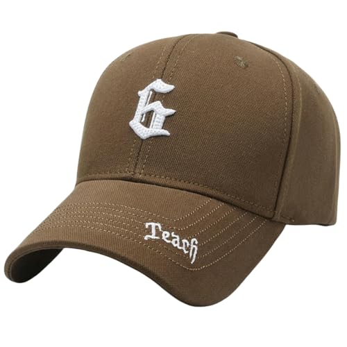 SZKCXBDB Casquette De Baseball en Couple, Haut Unisexe, Chapeau Réglable, Adapté À l'exercice Golf Sports Plein Air-café