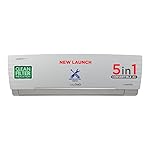 Lloyd 1 Ton 5 Star Inverter Split AC (5 in 1 Convertible, 100% Copper, Anti-Viral + PM 2.5 Filter, White with Graphic Design, GLS12I5FWBEV)
