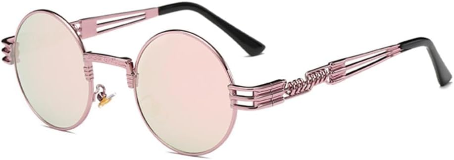 Round Steampunk Sunglasses Men Women Metal Glasses Vintage Sunglasses UV400 Eyewear