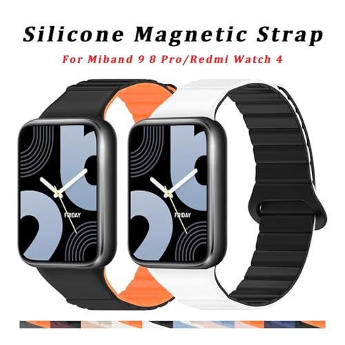 Bracelet Xiaomi Mi Band 9 Pro silicone magnétique rechange pour montre Redmi Watch 4 bleu