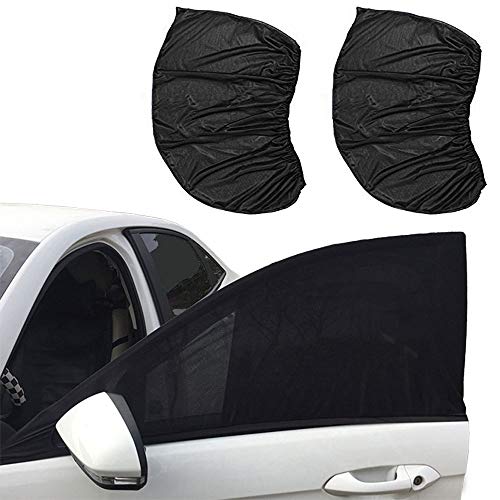 Videopup Universal Car Side Window Sun Shade, 2Pcs Car Front Window Sunshade Cover + 2Pcs Curved Rear Window Sunshade Cover #TOP28