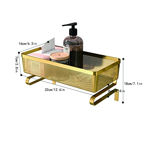 Étagère de rangement au-dessus des toilettes support doré élégant