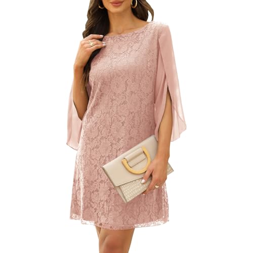 Image of COOAN Wedding Guest Cocktail & Formal Dresses for Women - Lace Sequin Dress
