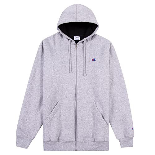 Champion Big and Tall Hoodies for Men, Men s Fleece Thermal Lined Zip Up Hoodie Heather Grey