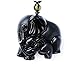Produktbild TYGJB Obsidian natürlichen geschnitzten Elefanten Nase Gott des Reichtums Glück Anhänger schwarzer Obsidian Halskette Anhänger