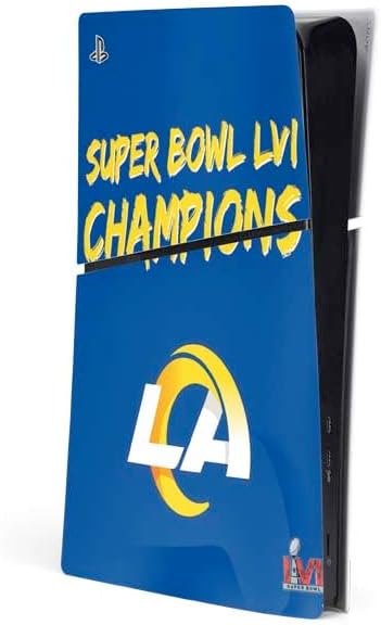 Skinit Decal Gaming Skin Compatible with PS5 Slim Digital Edition Console - Officially Licensed NFL Los Angeles Rams Zone Block Design