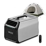 DIUNAOZI Camping Air Conditioner 3500 BTU, Portable Tent AC with True Compressor Cooling, Quiet Sleep Mode, Dehumidifier & Remote Control, Ideal for Camping, RV, Van Life, Cabins & Outdoor Use Gray