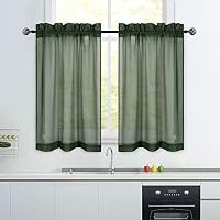 izielad Tenda da cucina a quadretti rosa con piccola finestra a quadretti, corta, per bar, bagno, 135 x 110 cm (larghezza x altezza