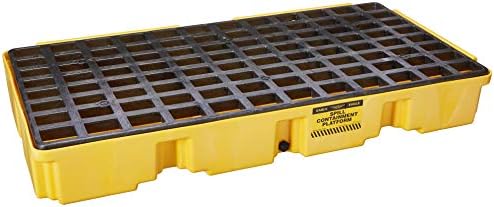 Eagle 1632D Yellow 2 Drum Modular Platform with Drain,Yellow/Black