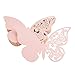 FLOWOW 100x Farfalla Decorazioni Perlato Rosa segna Posto segnaposto segnatavolo segnabicchiere bomboniera per Matrimonio Compleanno Nascita Laurea Festa Natale segna posti segnaposti