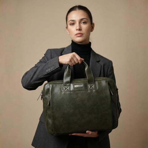 Image of VISMIINTREND Laptop Bags for Men Office Use | Stylish Leather Office, Messenger, Shoulder, Handbag | Fits 13 inch,14 inch, 15.6 Inch Laptops, Macbook | Corporate Gifts for Men, Women, Clients, Employees
