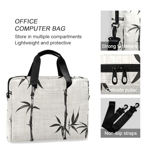 Bolso Negro para Laptop Alaza con Correa, 13-15.6 pulg miniatura 5