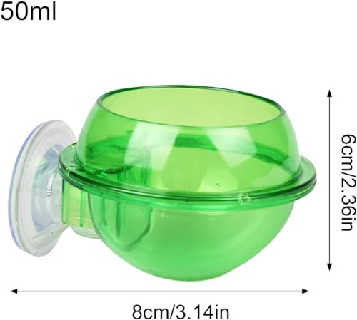 Anti-Escape Wurm Lebendfutter Transluzent Container Chamäleon Schüssel Saugnapf Reptilien Feeder Gecko Ledge Wasserschale Transluzent Futterspender Chamäleon Fütterung Cricketschale-2