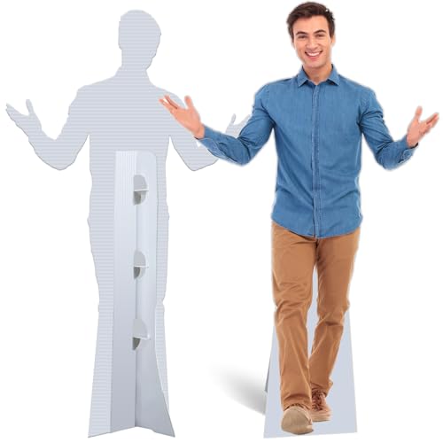 DP BOUTIQUE Custom Life Size Cardboard Cutout, Personalized Life-Size Stand-up Cutouts, Upload Your Photo, Up to 6 ft, 6 Sizes Optional for Party, Birthday and Events