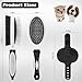 2PCS Pet Grooming Tools - Double-Sided Brush for Shedding and Bathing, Suitable for Short/Long Haired Dogs Cats and Horses, Deshedding Dog Brush, Mane & Tail Combs for Horses - Pet Supplies (White)