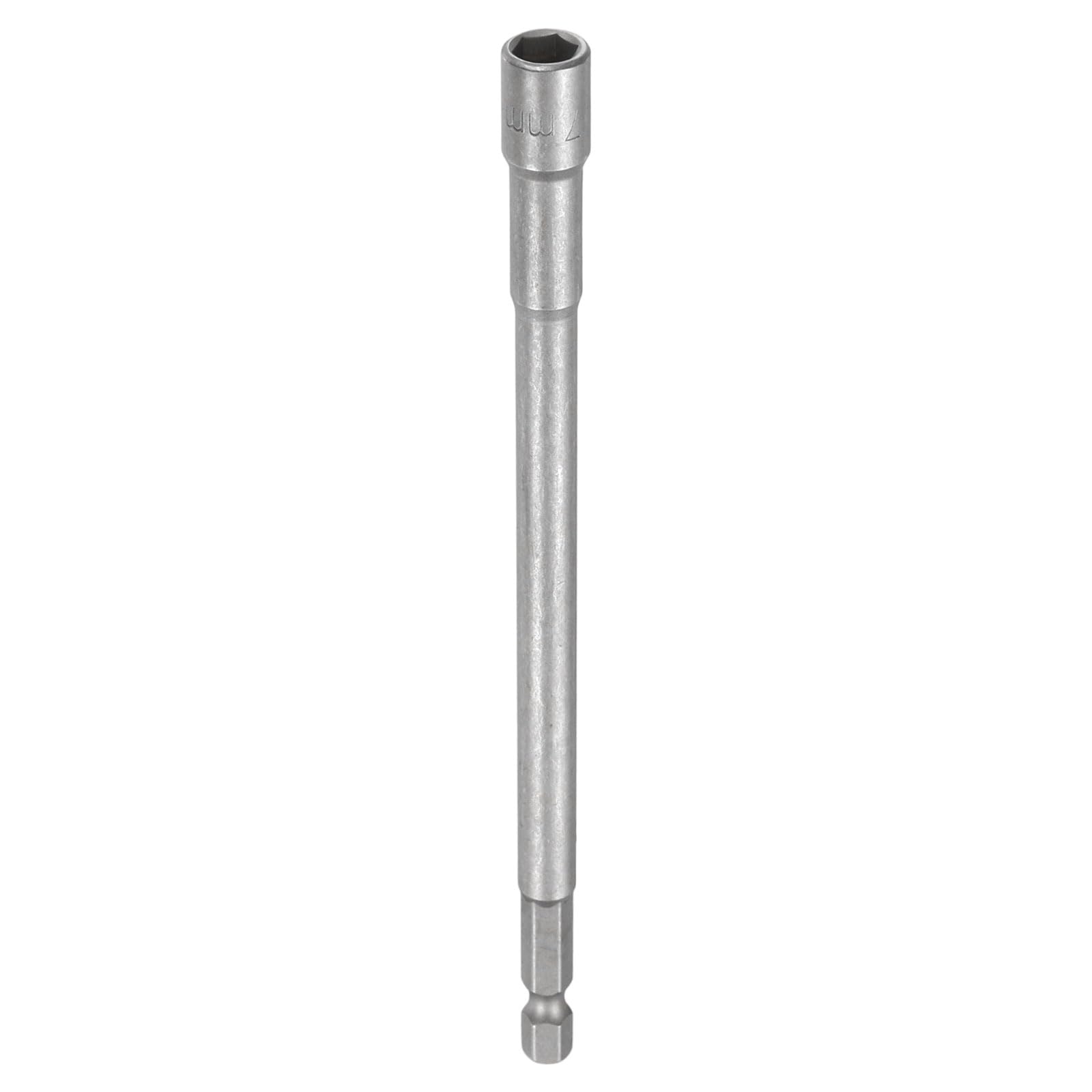 QUARKZMAN Llave de Vaso Hexagonal, 7mm Magnético Impacto Casquillo para Tuercas 1/4" Vástago 150mm Largo Cr-V Métrica Destornillador Barrena Tornillos Ajustador para Taladro Eléctrico