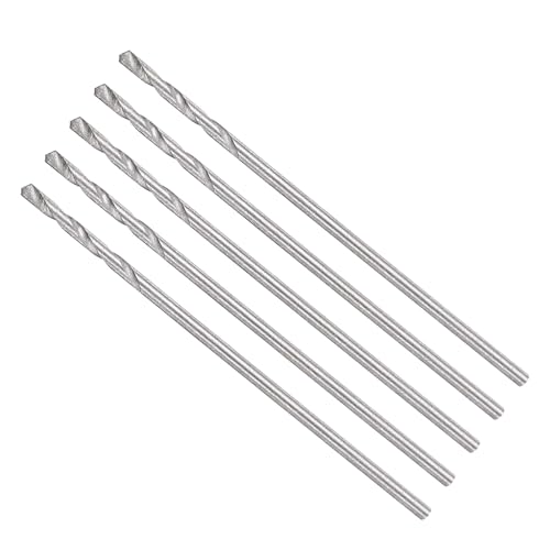 METALLIXITY Drill Bit (0.7mm) 5Pcs, 4241 High-Speed Steel Straight Shank 118° Uncoated Bright Finish Drill Bit for Wood Plastic Iron Copper Aluminum Low Soft Metal