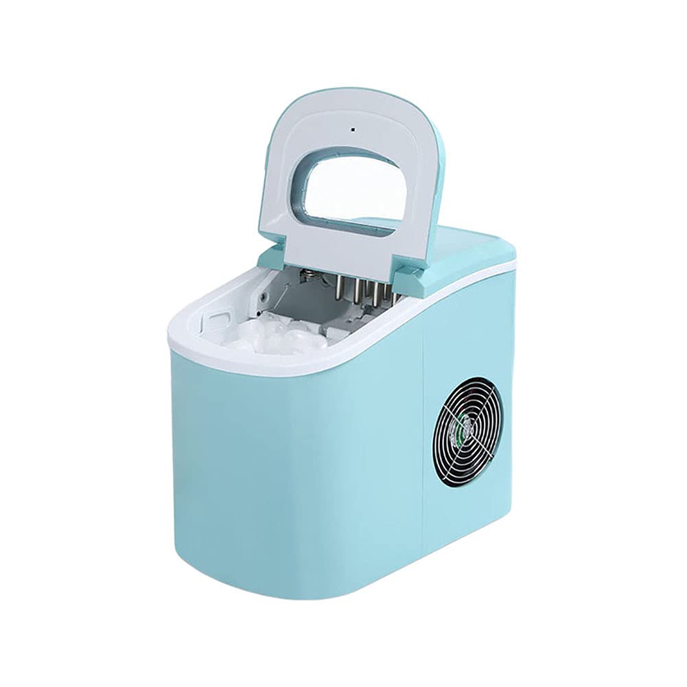 MNSSRN Desktop Electric Ice Machine, LED Mute, Convenient, Efficient, Fast, Portable, Large Capacity, Domestic and Commercial Small Ice Machine,Blue