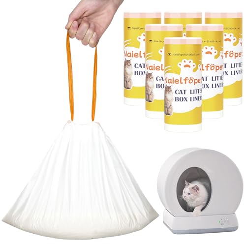 Forros de caixa de areia para gatos 120 unidades 45,7 cm x 32 cm, sacos de lixo substituídos adequad