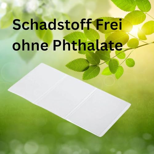 Olanmarp Fahrzeugschein Hülle 3-teilig faltbar, transparent, glasklar, Kfz Schein Schutzhülle DE, robust, reißfest, phthalatfrei, lebensmittelecht, 100% recycelbar, PVC Made in Germany (5 Stück)