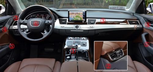 Autocollants console centrale carbone 3D 5D thermoformables Audi A8 D4
