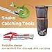 AQWXC Snake Grabber Tool, 50'' Folding Snake Grabber Tongs with 72'' Detachable Stainless Steel Snake Catching Net for Corrosion Resistance High Load Capacity Easy to Clean and Maintain