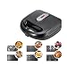 6-in-1 750W elettrico Sandwich Waffle Shell Ciambella Torta Panini Nut Maker, Macchina per la colazione Torta all'uovo Forno Sandwichera Tostapane
