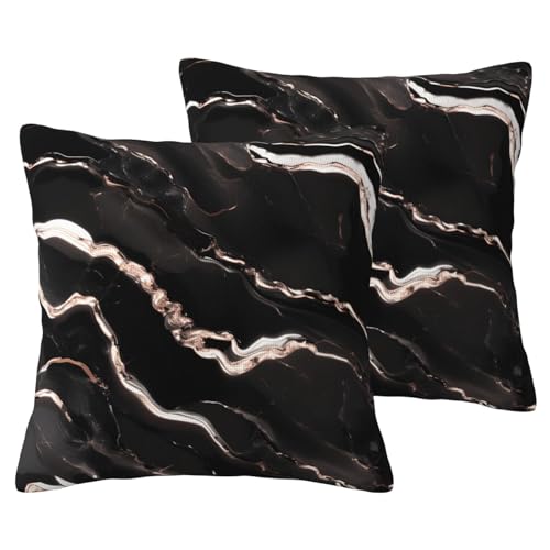 Housse de coussin marbre noir EdWal pour rénover un canapé défraîchi - 2