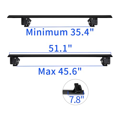 YHAAVALE Roof Rack Cross Bars,51\" Universal Adjust roof rack,Aluminum Locking Crossbars Fit for Car SUV without Any Types of Side Rails
