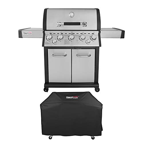 Royal Gourmet Mirage Stainless Steel 5Burner Propane Gas Grill with Infrared Burner + Cover