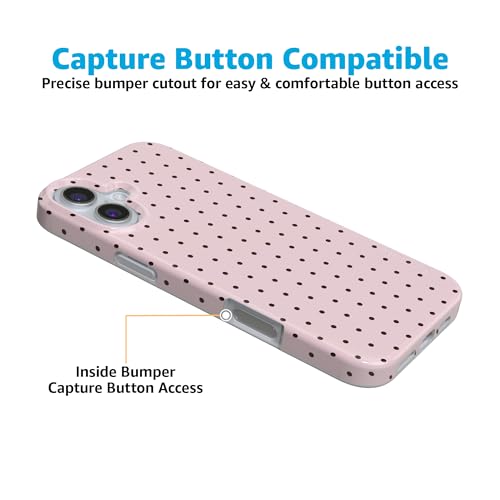 Casely iPhone 16 Case | On the Dot | Pink & Brown Polka Dot | Compatible with MagSafe | Classic Ultra Slim Design by Casely - Used condition - Image 8