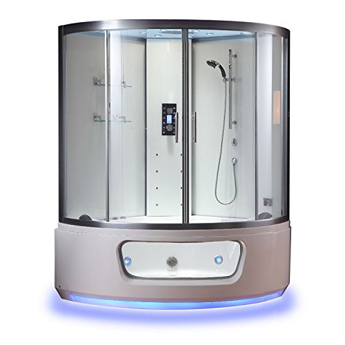 EAGO Dampfdusche DA336F12 weiß/ 150×150