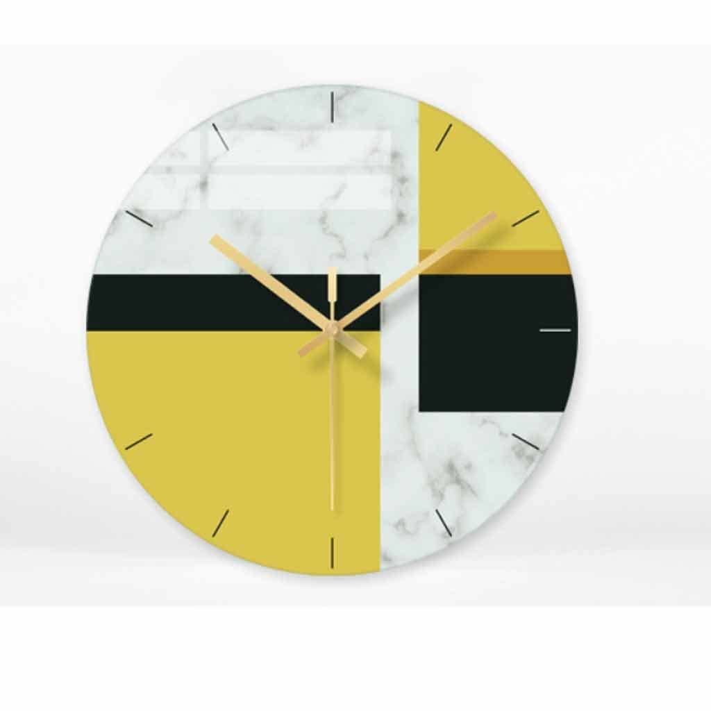 Horloge muet de maison ronde et décorative style abstrait moderne
