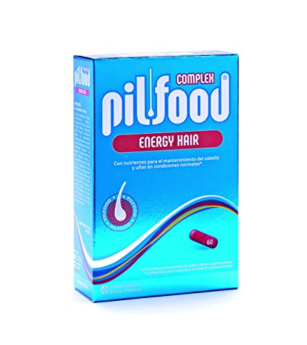 Tratamiento Anticaída Intenso con Biotina, Zinc y 11 Vitaminas Esenciales - Pilfood Energy para una caída fuerte del cabello - 60...