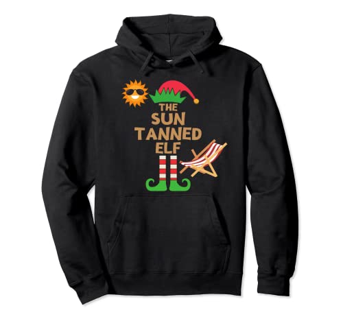 Noël en juillet soleil elfe bronzé été plage vacances fête Sweat à Capuche