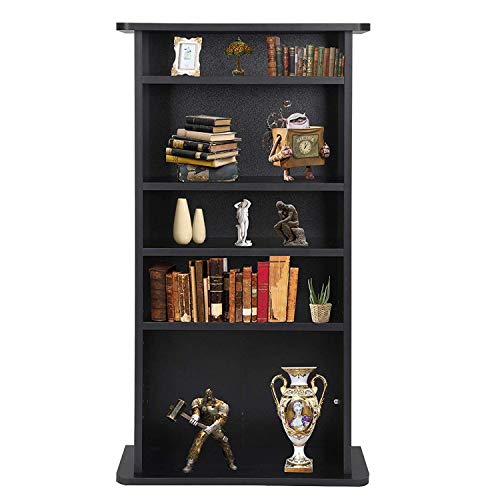 Homgarden 5 Shelf Bookcase Multimedia Storage Cabinet Organizer Bookshelf Rack Tower For Books,Toys, Cds, Video Games, Arts #TOP23