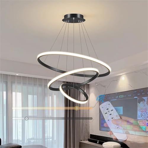Lustre luminaire 3 anneaux pour régler l'intensité de votre salon