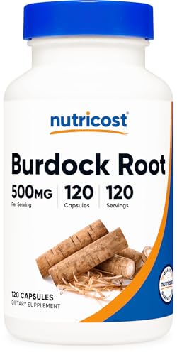Nutricost Burdock Root 500mg, 120 Capsules - Gluten Free, Non-GMO, Vegetarian Friendly