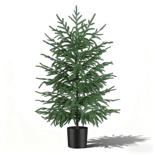 EverNature 3FT Artificial Norfolk Pine Tree, 1pc Faux Potted Plants