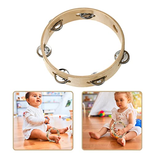 OFFSCH Pandeiro Círculo Crianças Brinquedos Musicais Percussão Tambor De Mão Jingle Bells Brinquedos