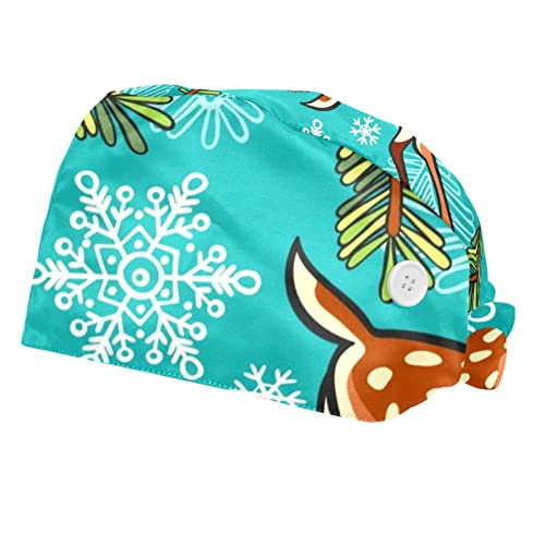 Casquettes de travail de Noël JDEZ pour femmes et hommes en cuisine