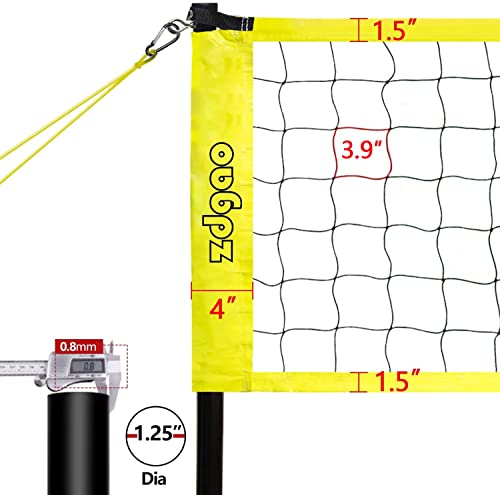 image for Zdgao Outdoor Portable Volleyball Net System - Adjustable Height Poles