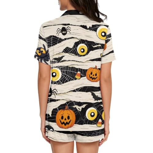 Image of Women's Short Sleeve Sleepwear Pajamas Nightwear with Pockets
