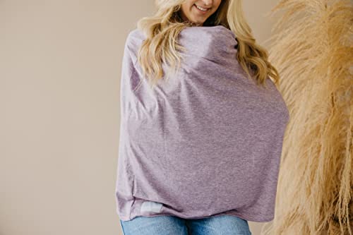 Image of Copper Pearl Nursing Cover for Breastfeeding - Multi-Use Baby Car Seat Canopy, Stroller Shade & Breast Feeding Wrap for Women, Stretchy Breathable Carseat Shawl for Boy or Girl, Violet