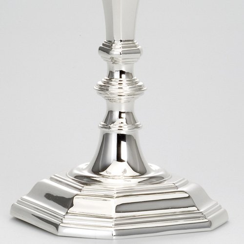Kerzenleuchter Metall Versilbert 5-armig 27cm Silber
