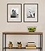 DesignOvation Modern Gallery Floating Wood Picture Frame, Set of 2, 14